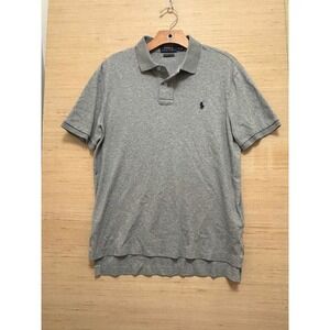 Polo Ralph Lauren Mens Grey Pima Soft‎ Touch Short Sleeve Polo Shirt